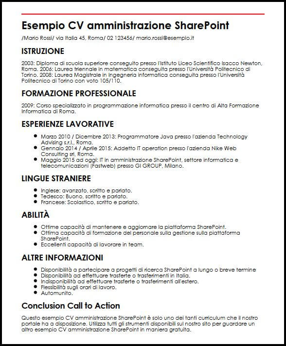 Lettera di presentazione informatica
