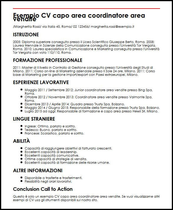 esempio-cv-capo-area-coordinatore-area-vendite