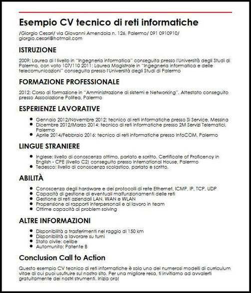 esempio-cv-tecnico-di-reti-informatiche