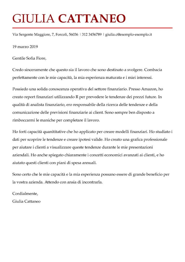 Esempi Di Lettera Di Presentazione Il Cv Perfetto