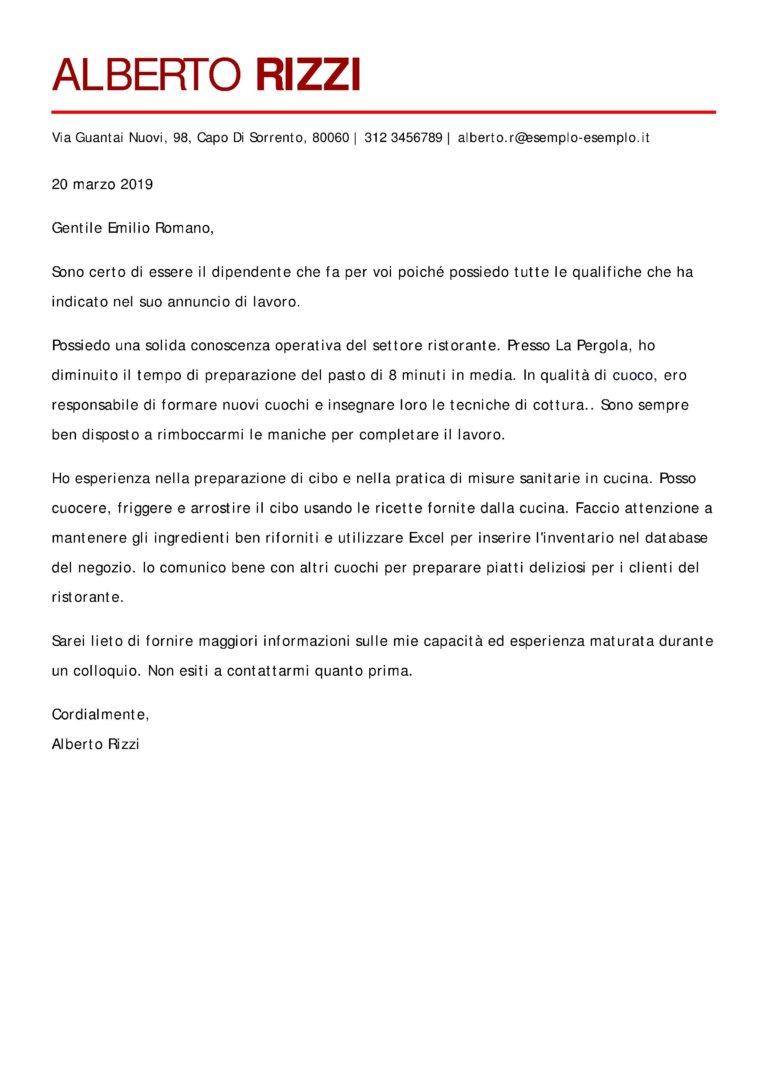 Esempi Di Lettera Di Presentazione Il Cv Perfetto