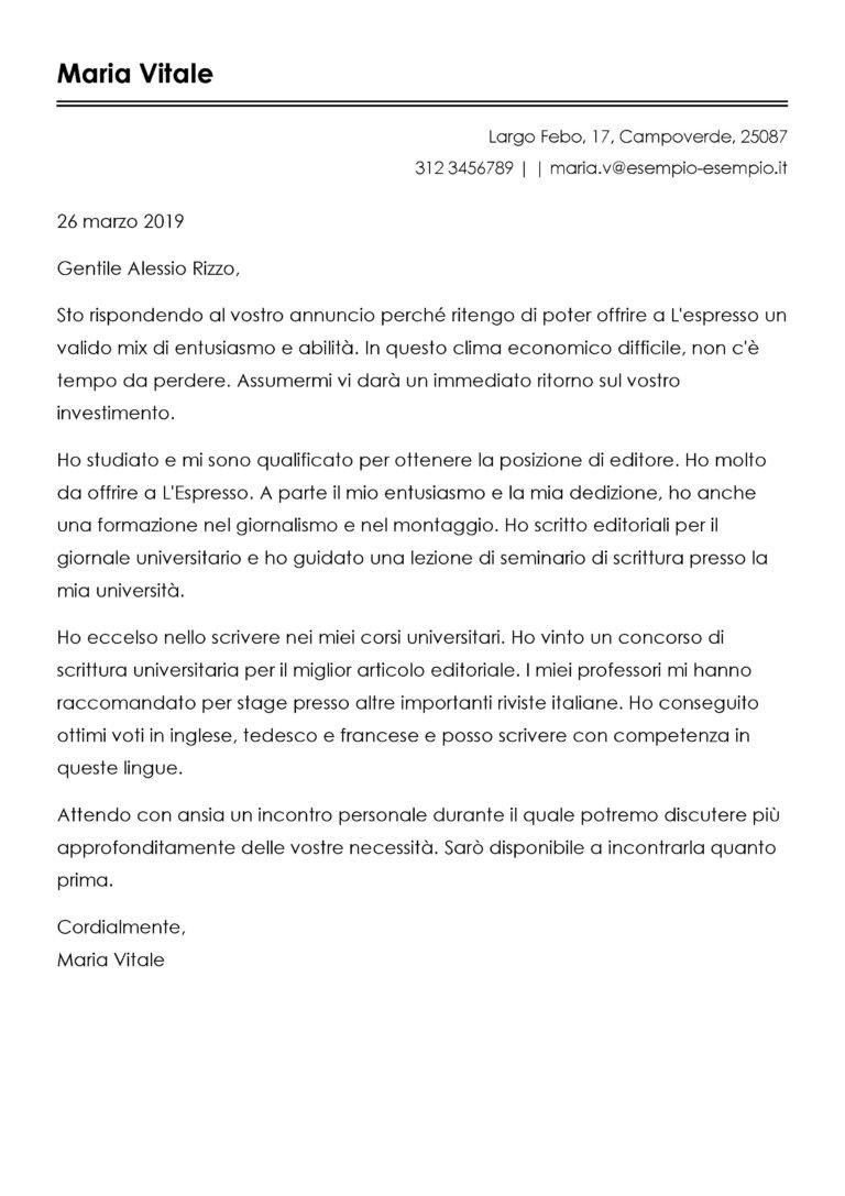 Come Scrivere Una Lettera Di Presentazione Il Cv Perfetto