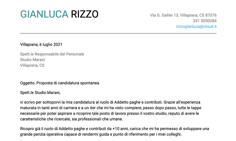 Come iniziare una lettera di presentazione